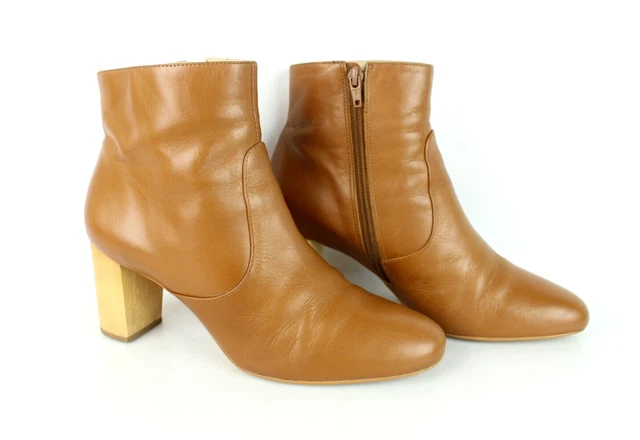 Bottines tout cuir marron "  Elue par Nous "  T 39 / UK 5.5 TRES BON ETAT