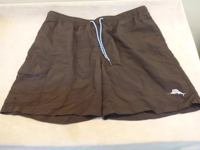 TOMMY BAHAMA NAPLES Black Mens L Swim Suit Shorts Trunks Large $17.99 ...