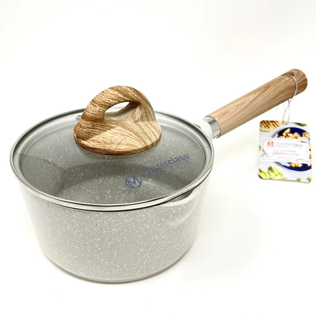 SAUCEPAN CASSEROLE MASTERCLASS PREMIUM Cookware With Glass Lid 6.5