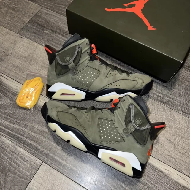 Size 9.5 - Jordan 6 Retro x Travis Scott Olive W/ Box | TRUSTED SELLER!!