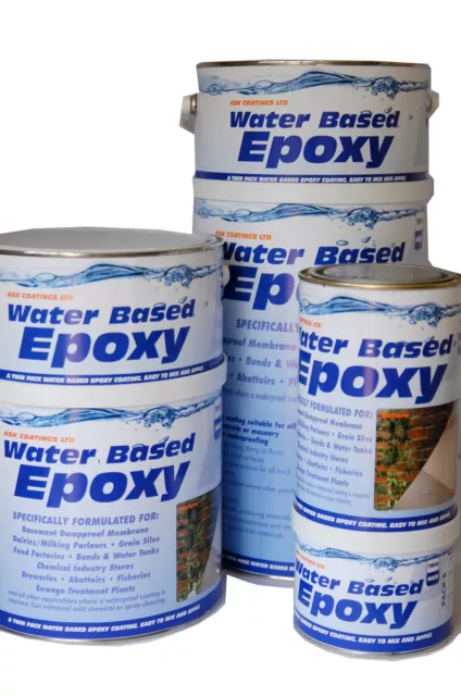 Damp Proof Epoxy Resin Water based Paint for Garages, Walls, Basements and Tanks