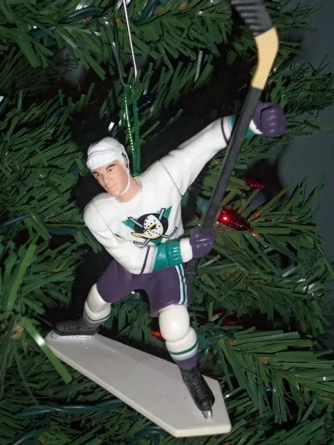 Paul Kariya Anaheim Ducks 6" Christmas Tree Ornament White Jersey NHL Slap Shot