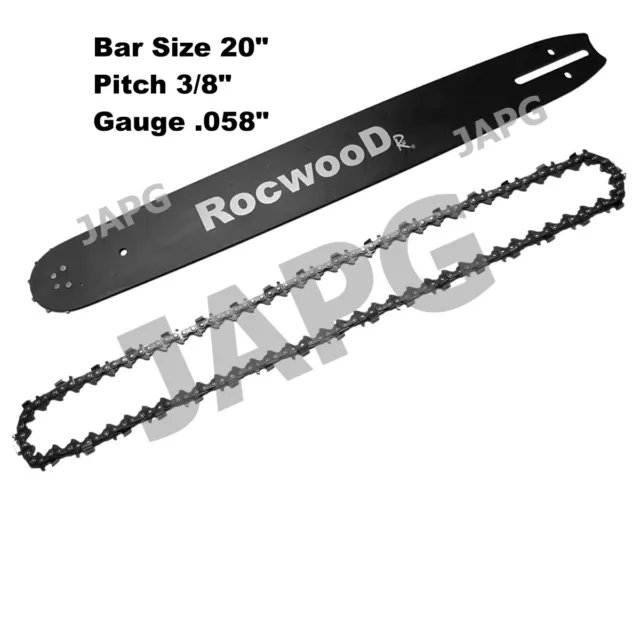 20" Bar & Chain Set, Husqvarna 61, 66, 266, 272, 281, 288, 1100, 2100 Chainsaw