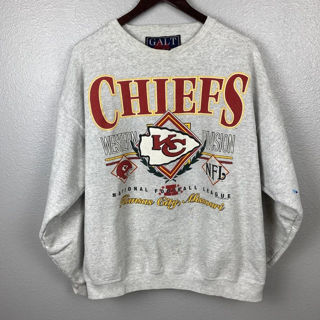 Vintage 1995 Kansas City Chiefs Western Division Red Crewneck Size Large