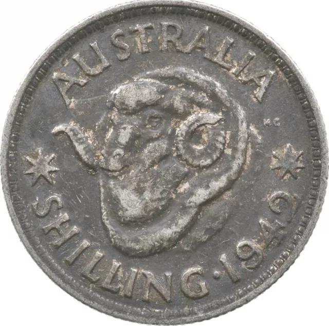 Roughly the Size of a Quarter 1942 Australia 1 Shilling World Silver Coin *381