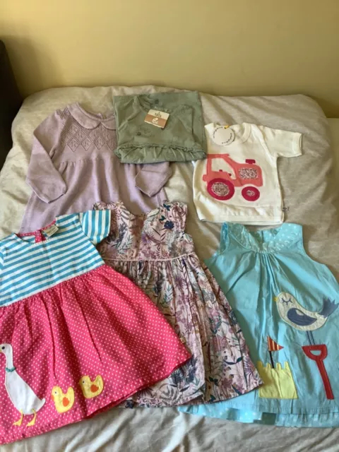 Pacchetto vestiti bambine 12-18 mesi Frugi, Tu, Next, abiti Disney, top