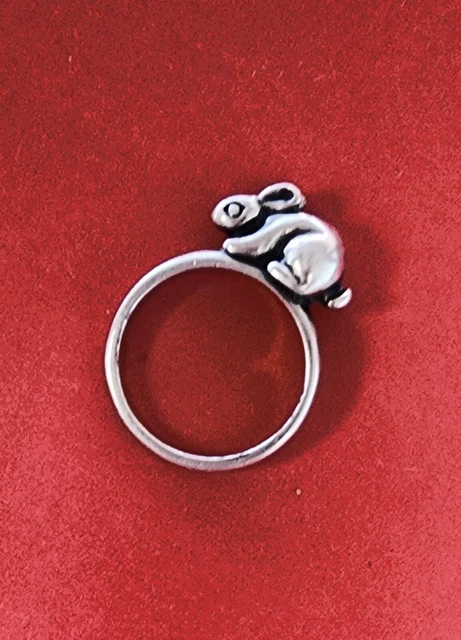 Retired James Avery Bunny Ring 3-D Size 4.5 Vintage