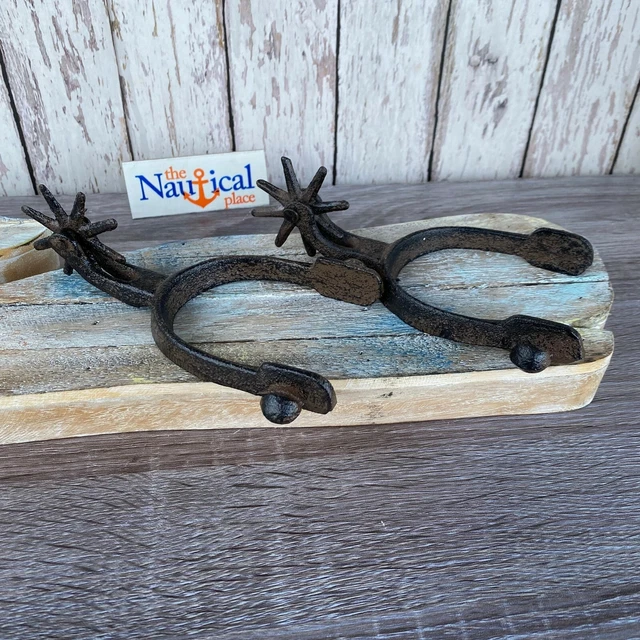 Cast Iron Spurs - Set of 2 - Western Cowboy Boot Farm Decor - Vintage Style
