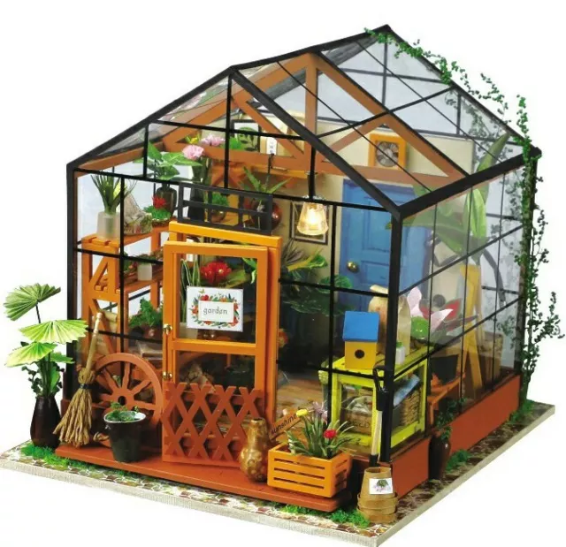 Rolife Dollhouse Kit Cathy's Flower House DIY Greenhouse Miniature Kit Unisex