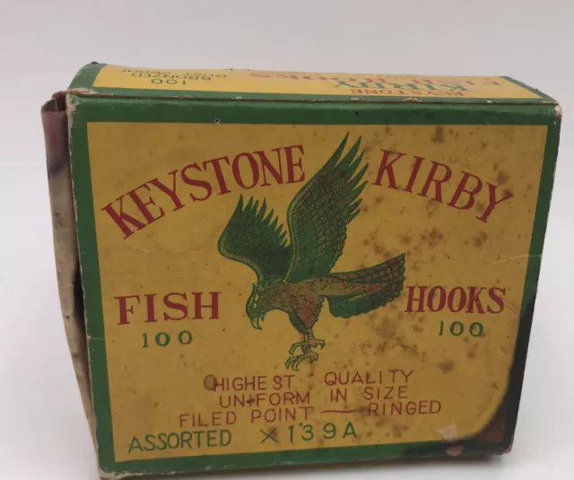 KEYSTONE KIRBY FISH Hooks in Box #X139A with original hooks 48