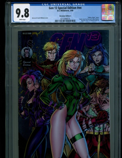 Gen 13 Special Edition Nn Cgc 9.8 Chromium Cover A! Lee Campbell Strike A Pose!1