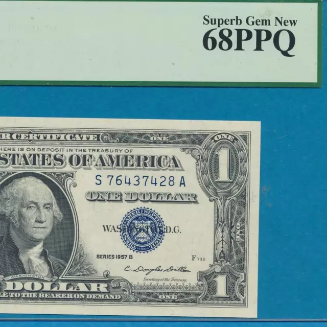 $1.00 1957-B  Silver Certificate Pcgs Superb Gem New 68Ppq