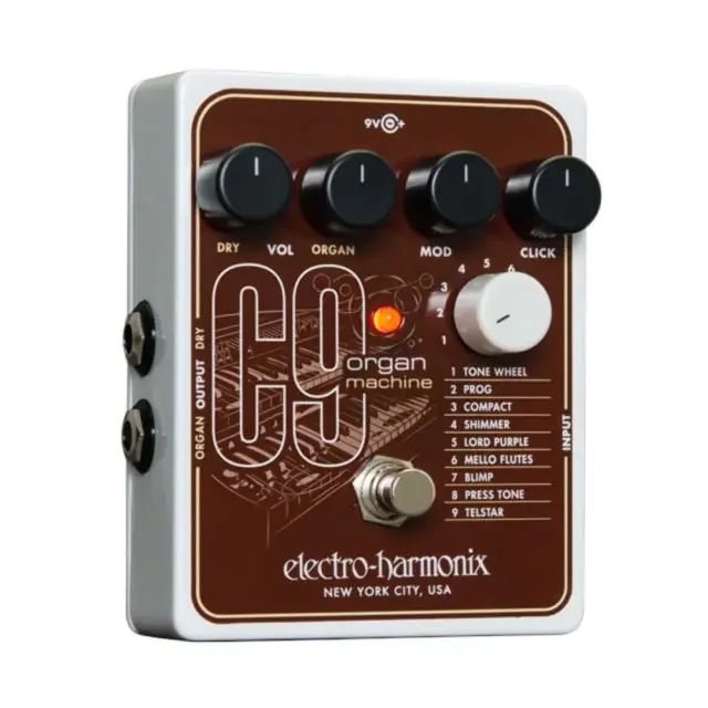 EHX Electro Harmonix C9 ORGAN MACHINE Guitar Effects Pedal 9.6DC-200 PSU include