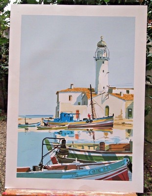 Aldo Riso 'Il Faro' serigrafia 49x70 su carta 59x80  Prova d'Autore 