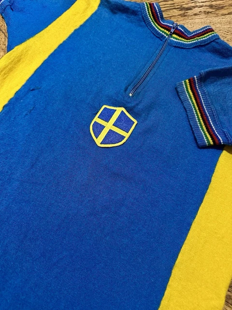 Maillot Cyclisme Vintage Français – C.S.C.D Marseille, 5 Poches, Taille M, époque Eroica
