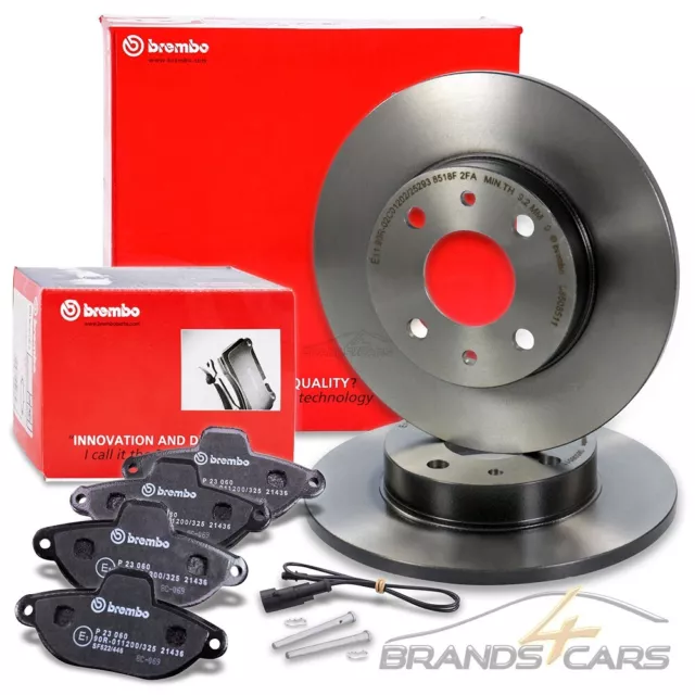 Brembo Coated Bremsscheiben Ø240 Voll+Beläge+Vwk Vorne Für Fiat 500 C 1.2 Ab 07