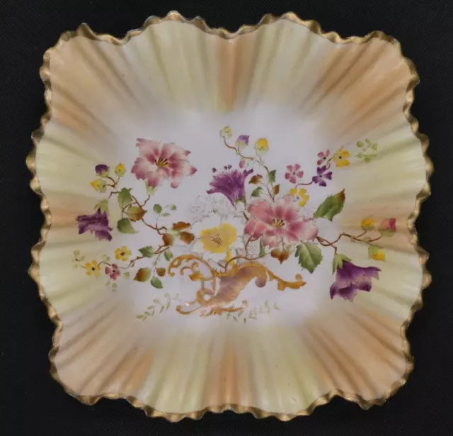 W & R Carlton Ware Blushware Cornucopia Square Fluted Dish - 20cm