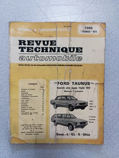 Rta Revue Technique Automobile Étude L'expert Ford Taunus 1976 4 Cylindres Série