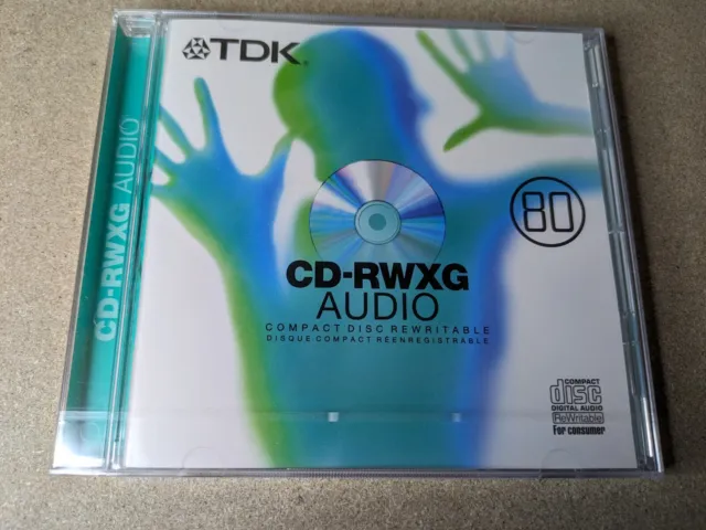 TDK CD-RWXG Audio 80 Minutes CD-RW RE-WRITABLE Blank Disc Brand New Sealed
