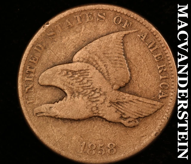 1858 Flying Eagle Cent-Semi Key Better Date #O1244