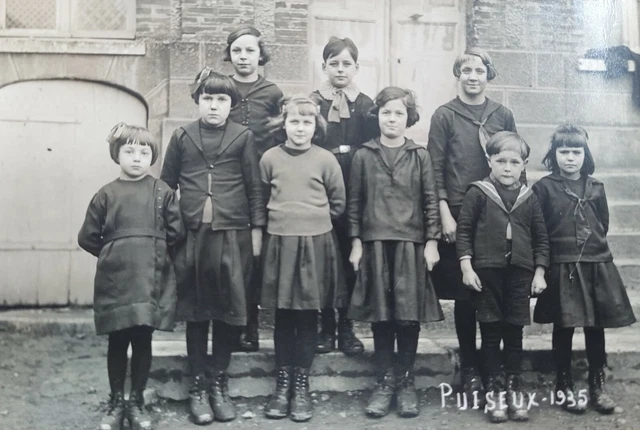 Carte photo Puiseux-en-Bray Oise 60, Ecole de filles, Groupe scolaire CPA