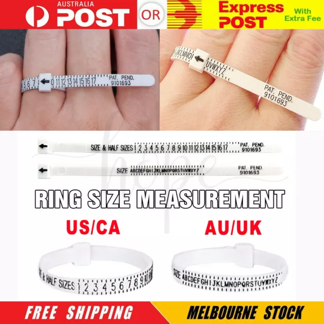 Ring Sizer for Women/Men Measurement Tool Adjuster Finger Sizes in AU UK US CA