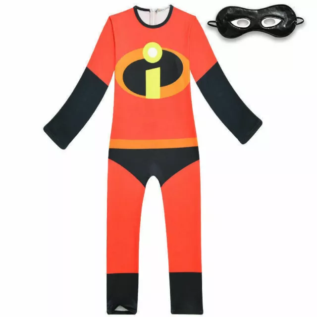 3-10 Years Kids Boys Incredibles Costume Children's Fancy Dress Cosplay Eye Mask