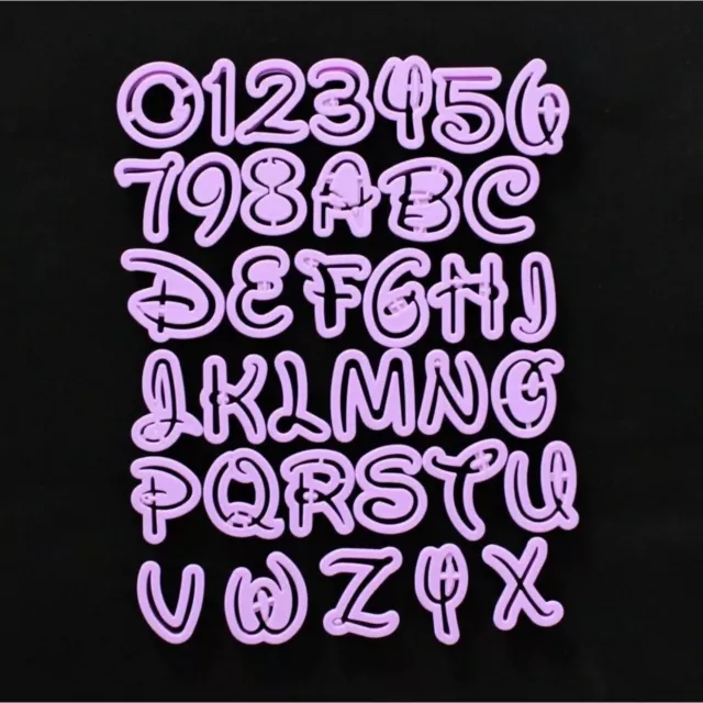 1 1/2 in - Disney Font Alphabet Letter / Number Fondant Cutter