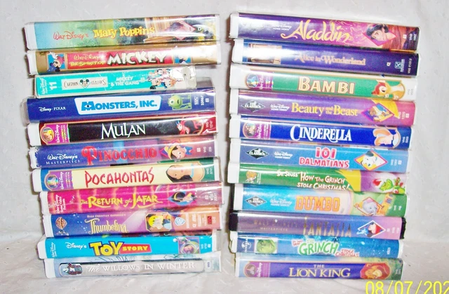 Vhs:disney,Bambi,Cinderella,101 Dalmatians,Dumbo,Pinochio,Pocahontas= U Choose
