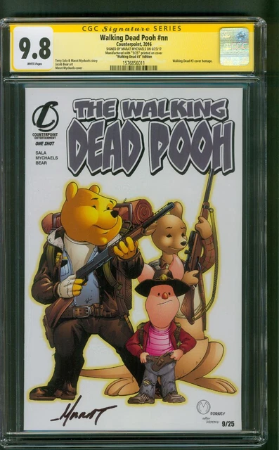 Dead Pooh CGC 9.8 SS Walking Dead 3 cover swipe Mychaels Deadpool 2016