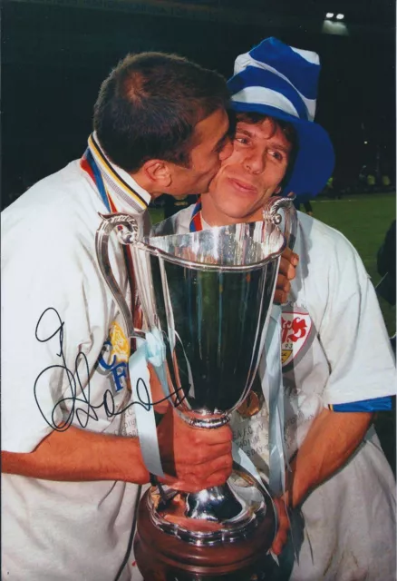 Gianfranco ZOLA SIGNED COA Autograph 12x8 Photo AFTAL CHELSEA UEFA Winner RARE