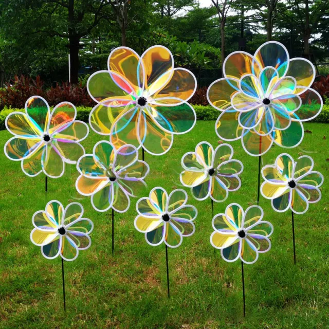1Pc Sunflower Windmill Pinwheel Colourful Sequins Foldable Windmill Carry Campin