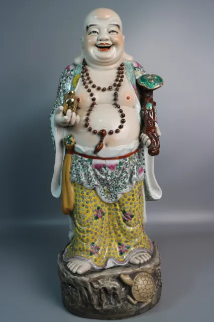 beautiful chinese famille rose porcelain Smiling Buddha