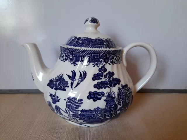Barratts Of Staffordshire Blue Willow Pattern 2pt Teapot & Lid