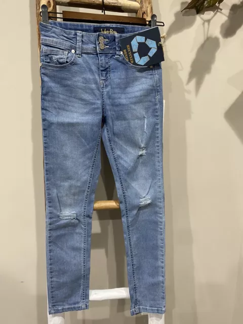 INDIGO REIN Girls Jeans Denim Pants Stretch Distressed Size 10 Blue