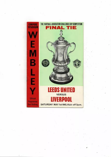 1965 Leeds United v Liverpool FA Cup Final Football Programme