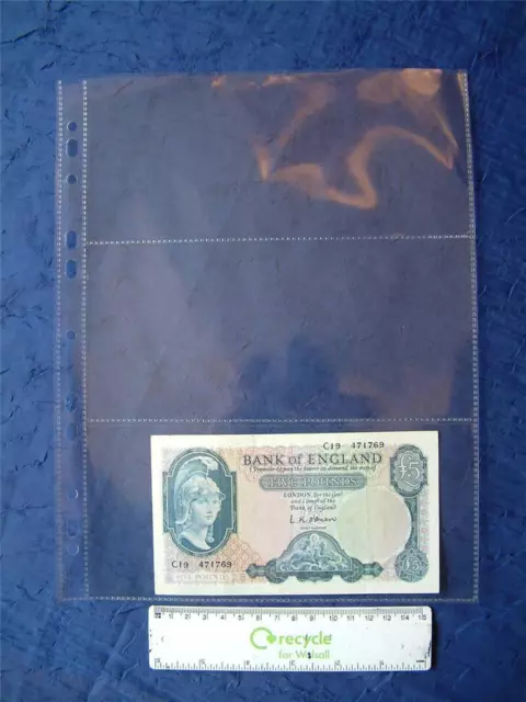 10 X Banknote Ephemera 3 Pocket A4 Plastic Sleeves Page
