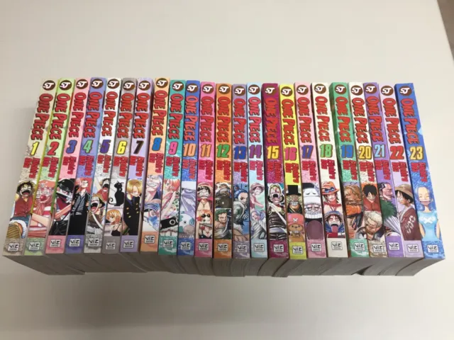 One Piece Complete Gold Foil Manga Edition Set Series Volumes 1-23 Cover Print