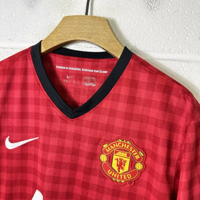 Manchester United Football Shirt Mens Large Red Nike 2012/13 Home #20 Van Persie 2