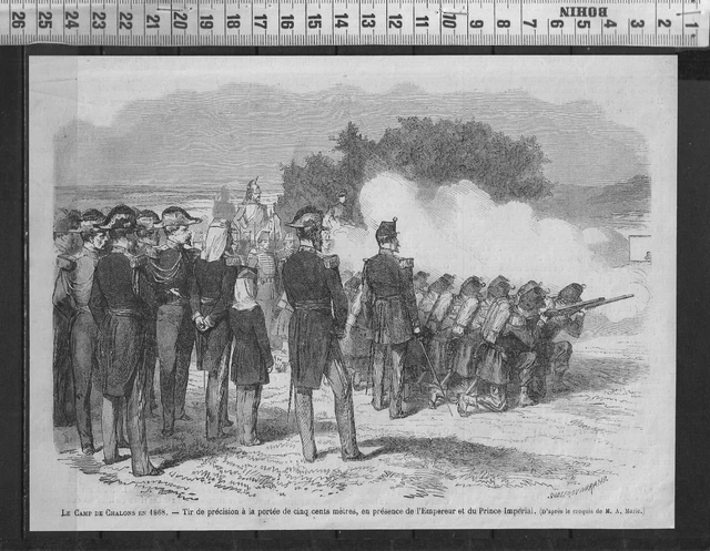 G365 / Gravure 1878 /  Chalons - Tir De Precision A La Portee De 5 Cents Metres