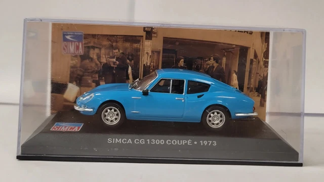 Miniature Nostalgie 1/43 - Simca CG Coupé 1973 Blanche (Boîte Vitrine)