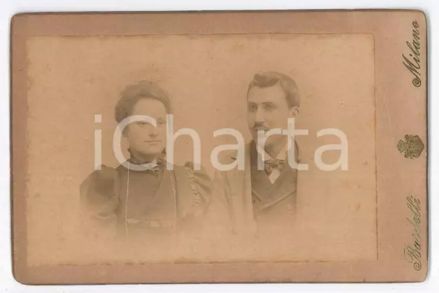 1890 ca MILANO Ritratto di una coppia di coniugi - Busto - Foto BARDELLI