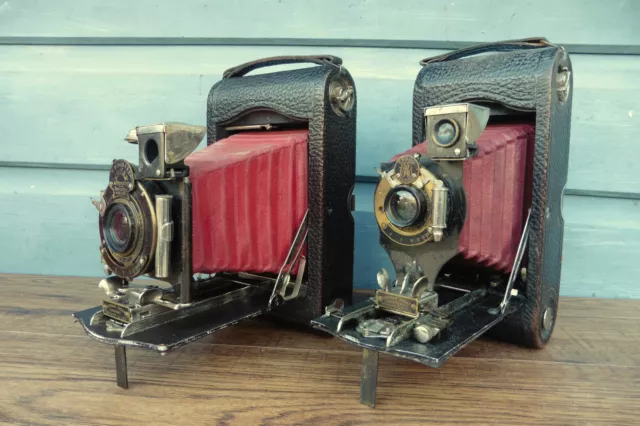 Pair of Kodak Folding bellows cameras -  No3F  &  1A - good sound condition