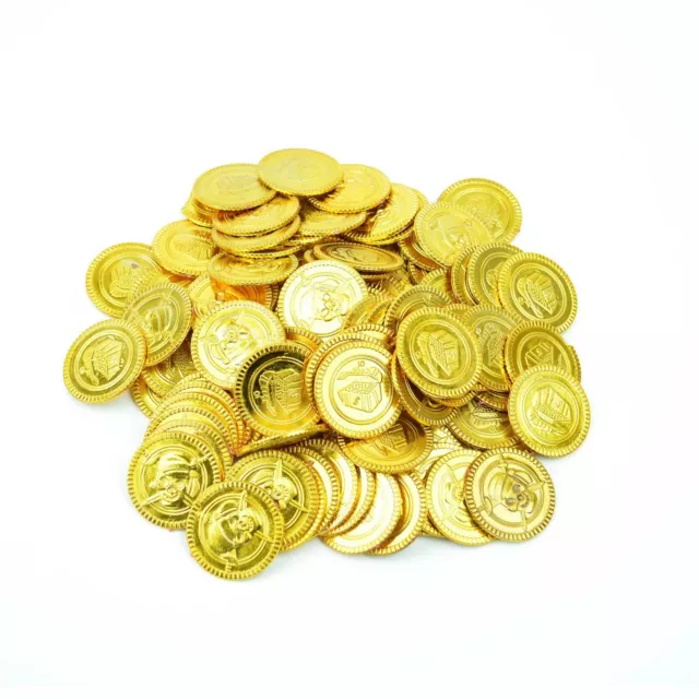 100 Gold Coins Pirate Treasure Kids Birthday Loot Party Bag Fillers Pinnata Toys