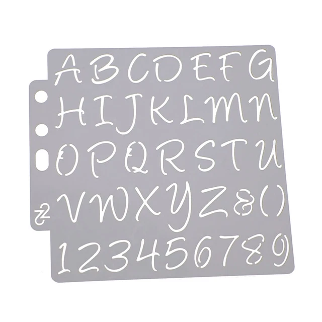 Yosogo Set Stencil Per Disegno: 2 Modelli Artistici + 4 Piastre Con Lettere ABC - Per Bambini E Adulti