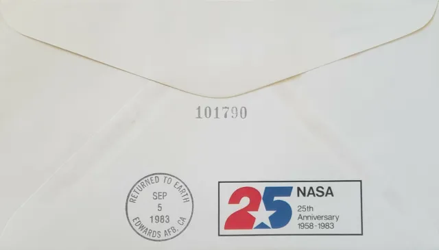 1983 Nasa 25Th Anniversary Challenger Space Shuttle Mail Ogp S/N 101790 Sts-8 Nr 2