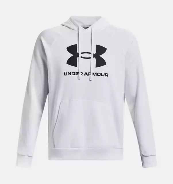 Under Armour Riva Fleece Big Logo - Felpa Con Cappuccio Bianco - Taglia M Uomo