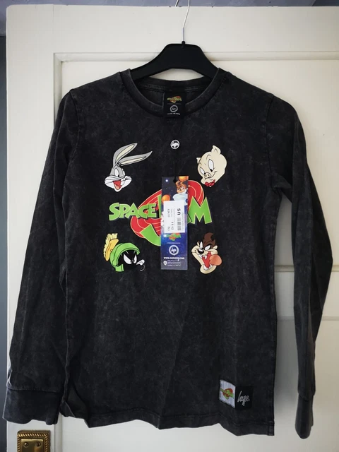 Felpe Space Jam Grigie Bambini 11,12 (L) Camicia Manica Lunga