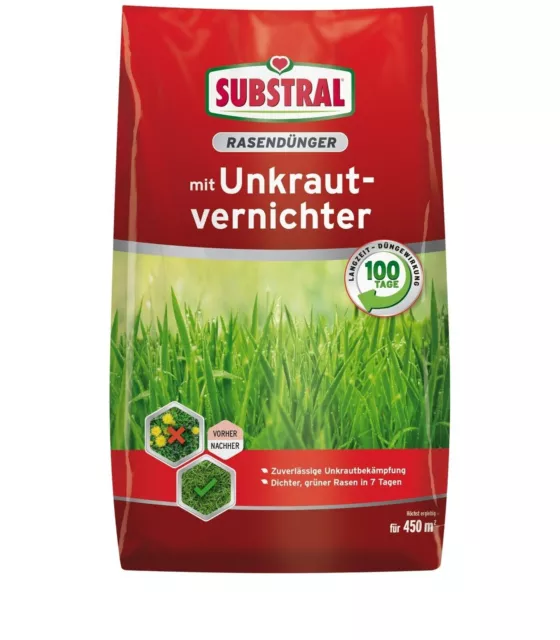 Substral désherbant et engrais jardin herbicide gazon mauvaise herbe pelouse 9kg