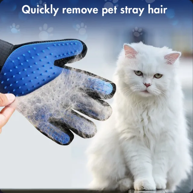 Pet Hair Remover Glove Brush Dog Cat Grooming Massage Bath Deshedding Bathing